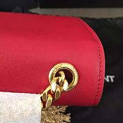 YSL Monogram Kate 17 Red Leather Tassel BagsAll 4977 - 2