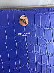 YSL Monogram Kate Silver Tassel In Embossed Crocodile Shiny Leather BagsAll 5041 - 5