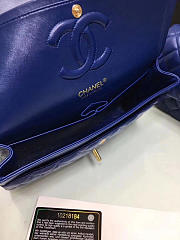 Chanel Medium Classic Flap Blue Lambskin Silver/Gold 25cm - 4