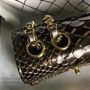 Chanel Snake Embossed Flap Shoulder Bag Gold A98774 20cm - 5