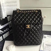 Chanel Quilted Lambskin Large Backpack 30 Black Gold Hardware BagsAll - 1