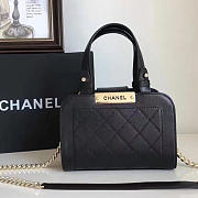 Chanel Small Label Click leather Shopping Bag Black A93731 VS02581 20cm - 1