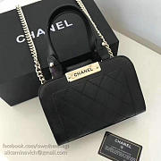 Chanel Small Label Click leather Shopping Bag Black A93731 VS02581 20cm - 2