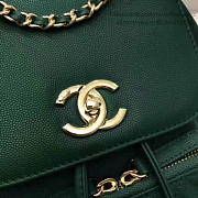 Chanel Grained Calfskin 26 Gold-Tone Metal Backpack Green A93748 VS03992 - 5