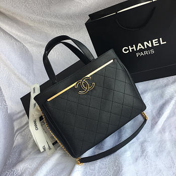 Chanel Small Shopping Bag Black 57563 26cm