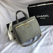Chanel Small Shopping Bag Gray 57563 26cm - 1
