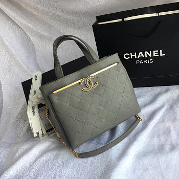 Chanel Small Shopping Bag Gray 57563 26cm