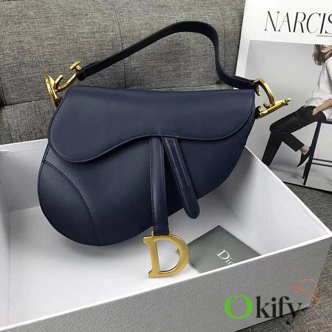 bagsAll Dior Saddle Bag Lambskin Leather Blue M0446 - 1