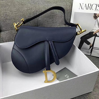 bagsAll Dior Saddle Bag Lambskin Leather Blue M0446