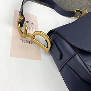 bagsAll Dior Saddle Bag Lambskin Leather Blue M0446 - 6
