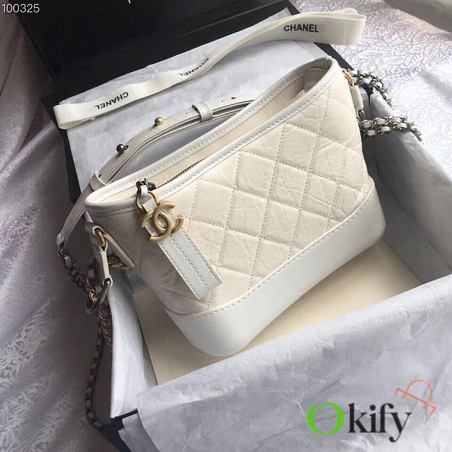 CHANEL'S GABRIELLE Small Hobo Bag 20 White  - 1