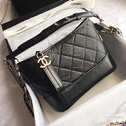 CHANEL'S GABRIELLE Small Hobo Bag 20 Black Dark Silver Gold  - 1