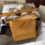 CHANEL'S GABRIELLE Small Hobo Bag 20 Python Skin Yellow  - 1