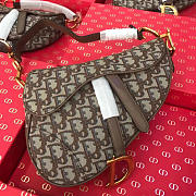 Dior Women Saddle Bag 26 Brown Canvas M0446 - 1
