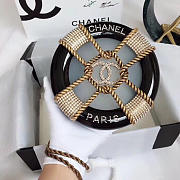 Chanel Round Cosmetic Case Black 17cm - 1