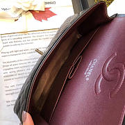 CC Caviar Lambskin Leather Flap Bag Black Sliver 25cm  - 3