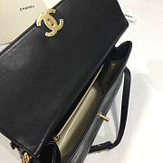Chanel original single double c flip bag black large 28cm - 3