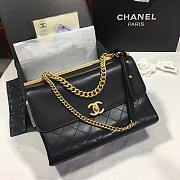 Chanel original single double c flip bag black large 28cm - 6