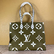 LV ONTHEGO handbag M44570 Green plus white 41cm - 1