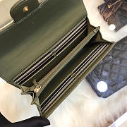 Bagsall Chanel Long imported deer grain leather v-grain road wallet 80758 green - 5