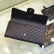 Bagsall Chanel Classic cf long lychee purse V black - 5