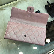 Chanel classic cf long lychee purse 10.5 powder - 4