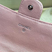 Chanel classic cf long lychee purse 10.5 powder - 6