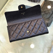 Bagsall Chanel classic cf long lychee purse black  - 3