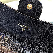 Bagsall Chanel classic cf long lychee purse black  - 5