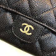Bagsall Chanel classic cf long lychee purse black  - 6
