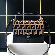 Fendi KAN I handbag medium 25 Flip leather handbag 283M105 Khaki - 2