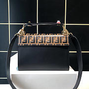 Fendi KAN I handbag medium 25 Flip leather handbag 283M105 Khaki - 5