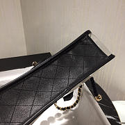 Chanel transparent PVC pearl sandbag black 25cm - 4