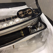 Chanel transparent PVC pearl sandbag black 25cm - 6