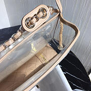 Chanel transparent PVC pearl sandbags pink 25cm - 2