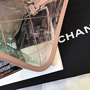Chanel Spring and summer explosions PVC lambskin color transparent Pink 39cm - 3