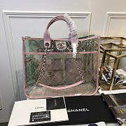 Chanel Spring and summer explosions PVC lambskin color transparent Pink 39cm - 5