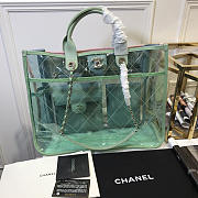 Chanel Spring and summer explosions PVC lambskin color transparent Green - 6