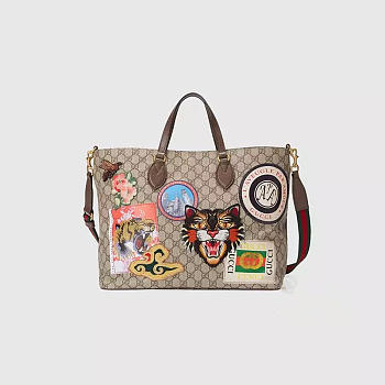 Bagsall Gucci 2019 new men's bag fashion applique embroidery handbag
