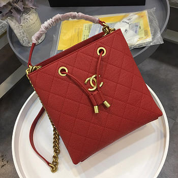 Bagsall Chanel's latest drawstring bucket bag big red