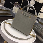 Bagsall Chanel Latest Drawstring Bucket Bag Grey - 2