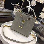 Bagsall Chanel Latest Drawstring Bucket Bag Grey - 3