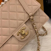 Chanel classic rhomboid cover bag beige AS0585 21cm  - 5