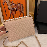 Chanel classic rhomboid cover bag beige AS0585 21cm  - 6