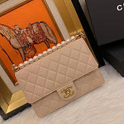 Chanel classic rhomboid cover bag beige AS0585 21cm  - 2