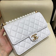 Chanel classic rhomboid cover bag white AS0585 21cm - 6