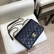 Chanel classic rhomboid cover bag black AS0585 21cm  - 3