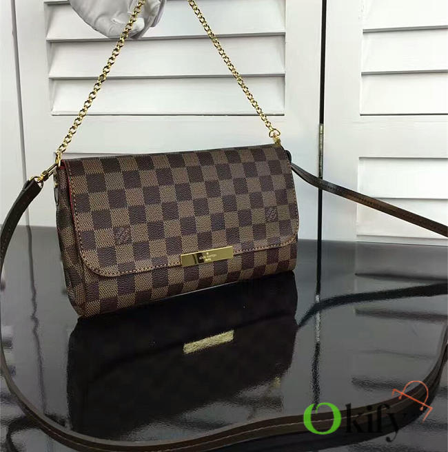 Okify Louis Vuitton Favorite MM Damier Bag 28x17x4cm - 1