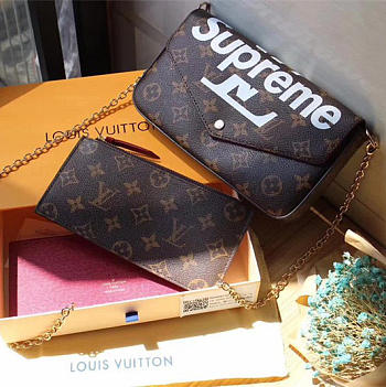 Louis Vuitton Supreme BagsAll  Monogram Canvas Wallet Clutch Bag 61276