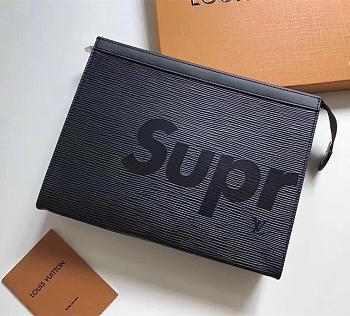 Louis Vuitton Supreme BagsAll Clutch Black Bag M41366 